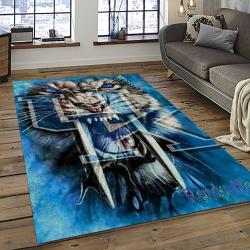 ncaa kentucky wildcats college sport basketball and foolball team logo rectangle area rug dark room ktw33