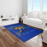ncaa kentucky wildcats college sport basketball and foolball team logo rectangle area rug light room ktw01