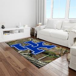 NCAA Kentucky Wildcats College Sport Basketball And Foolball Team Logo Rectangle Area Rug KTW04