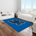 ncaa kentucky wildcats college sport basketball and foolball team logo rectangle area rug light room ktw17