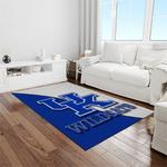 ncaa kentucky wildcats college sport basketball and foolball team logo rectangle area rug light room ktw22