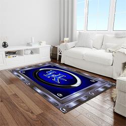 NCAA Kentucky Wildcats College Sport Basketball And Foolball Team Logo Rectangle Area Rug KTW31