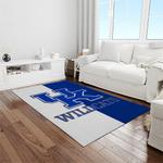 ncaa kentucky wildcats college sport basketball and foolball team logo rectangle area rug light room ktw34