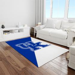 NCAA Kentucky Wildcats College Sport Basketball And Foolball Team Logo Rectangle Area Rug KTW35