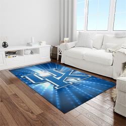 NCAA Kentucky Wildcats College Sport Basketball And Foolball Team Logo Rectangle Area Rug KTW36