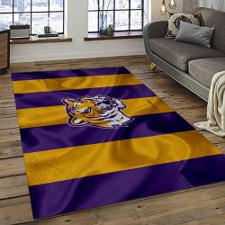 ncaa louisiana state university college sport basketball and foolball team logo rectangle area rug dark room lsu15