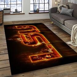 ncaa louisiana state university college sport basketball and foolball team logo rectangle area rug dark room lsu24