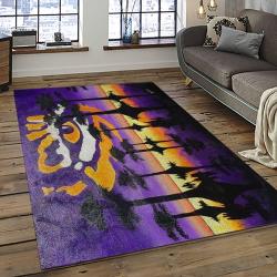 ncaa louisiana state university college sport basketball and foolball team logo rectangle area rug dark room lsu39