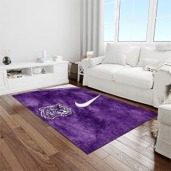 NCAA Louisiana State University College Sport Basketball And Foolball Team Logo Rectangle Area Rug LSU08