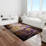 ncaa louisiana state university college sport basketball and foolball team logo rectangle area rug light room lsu11