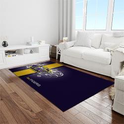 NCAA Louisiana State University College Sport Basketball And Foolball Team Logo Rectangle Area Rug LSU22