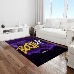 NCAA Louisiana State University College Sport Basketball And Foolball Team Logo Rectangle Area Rug LSU23