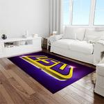 ncaa louisiana state university college sport basketball and foolball team logo rectangle area rug light room lsu28