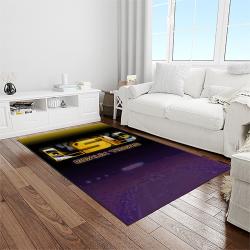 NCAA Louisiana State University College Sport Basketball And Foolball Team Logo Rectangle Area Rug LSU29