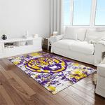 ncaa louisiana state university college sport basketball and foolball team logo rectangle area rug light room lsu31