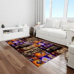 NCAA Louisiana State University College Sport Basketball And Foolball Team Logo Rectangle Area Rug LSU34