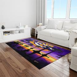 NCAA Louisiana State University College Sport Basketball And Foolball Team Logo Rectangle Area Rug LSU39