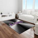 ncaa louisiana state university college sport basketball and foolball team logo rectangle area rug light room lsu46