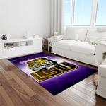 ncaa louisiana state university college sport basketball and foolball team logo rectangle area rug light room lsu49