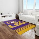ncaa louisiana state university college sport basketball and foolball team logo rectangle area rug light room lsu53