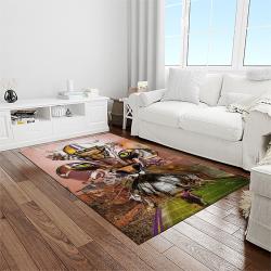 NCAA Louisiana State University College Sport Basketball And Foolball Team Logo Rectangle Area Rug LSU68