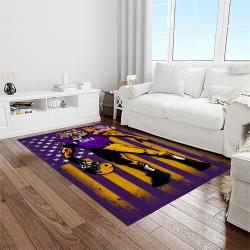 NCAA Louisiana State University College Sport Basketball And Foolball Team Logo Rectangle Area Rug LSU69