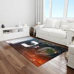 ncaa miami hurricanes sport basketball and foolball team logo rectangle area rug light room mh12