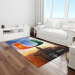 ncaa miami hurricanes sport basketball and foolball team logo rectangle area rug light room mh13