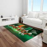 ncaa miami hurricanes sport basketball and foolball team logo rectangle area rug light room mh16