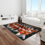 ncaa miami hurricanes sport basketball and foolball team logo rectangle area rug light room mh17