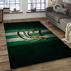 ncaa michigan state spartans college sport basketball and foolball team logo rectangle area rug dark room mss04
