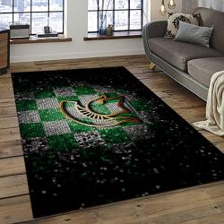 ncaa michigan state spartans college sport basketball and foolball team logo rectangle area rug dark room mss05