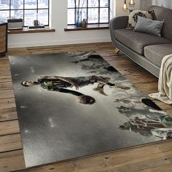 ncaa michigan state spartans college sport basketball and foolball team logo rectangle area rug dark room mss13