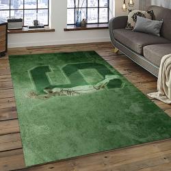 ncaa michigan state spartans college sport basketball and foolball team logo rectangle area rug dark room mss25