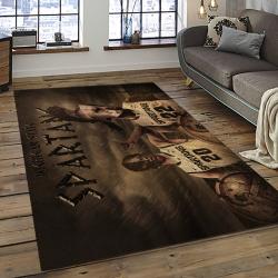 ncaa michigan state spartans college sport basketball and foolball team logo rectangle area rug dark room mss26