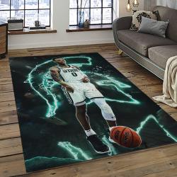 ncaa michigan state spartans college sport basketball and foolball team logo rectangle area rug dark room mss32
