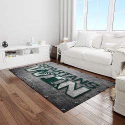 NCAA Michigan State Spartans College Sport Basketball And Foolball Team Logo Rectangle Area Rug MSS19