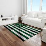 ncaa michigan state spartans college sport basketball and foolball team logo rectangle area rug light room mss23