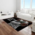 ncaa michigan state spartans college sport basketball and foolball team logo rectangle area rug light room mss24