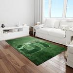 ncaa michigan state spartans college sport basketball and foolball team logo rectangle area rug light room mss25