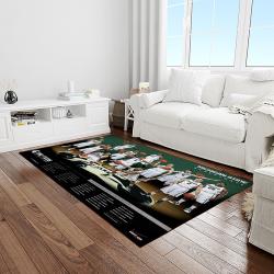 NCAA Michigan State Spartans College Sport Basketball And Foolball Team Logo Rectangle Area Rug MSS36