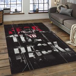 ncaa nc state wolfpack sport basketball and foolball team logo rectangle area rug dark room ncsw40