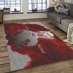 ncaa nc state wolfpack sport basketball and foolball team logo rectangle area rug dark room ncsw53