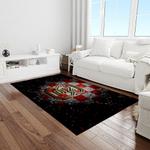 ncaa nc state wolfpack sport basketball and foolball team logo rectangle area rug light room ncsw06