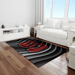 NCAA NC State Wolfpack Sport Basketball And Foolball Team Logo Rectangle Area Rug NCSW14