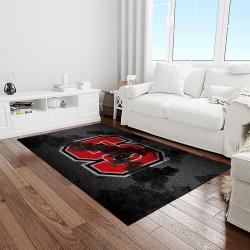 NCAA NC State Wolfpack Sport Basketball And Foolball Team Logo Rectangle Area Rug NCSW15