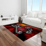 ncaa nc state wolfpack sport basketball and foolball team logo rectangle area rug light room ncsw24