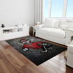 ncaa nc state wolfpack sport basketball and foolball team logo rectangle area rug light room ncsw29
