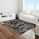 ncaa nc state wolfpack sport basketball and foolball team logo rectangle area rug light room ncsw30