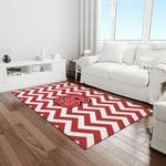 ncaa nc state wolfpack sport basketball and foolball team logo rectangle area rug light room ncsw41